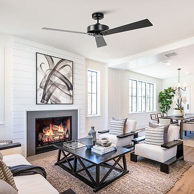 52" Modern DC Motor No Light Ceiling Fan