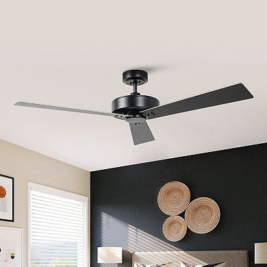 52" Modern DC Motor No Light Ceiling Fan