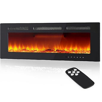 50" Smart Electric Fireplace with Alexa/WiFi, Recessed Wall Mounted, Remote & Timer
