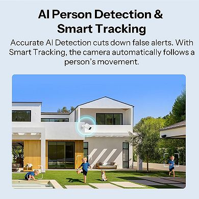 2K Wi-Fi Outdoor Security Camera with Full-Color Night Vision and AI Human Detection