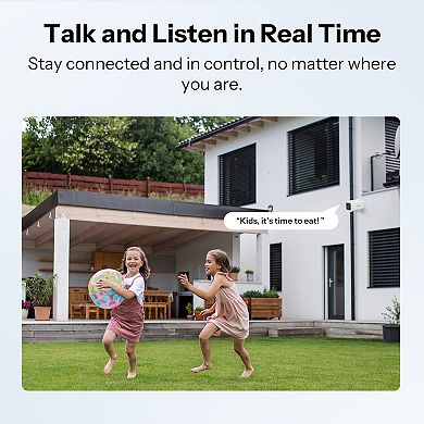 2K Wi-Fi Outdoor Security Camera with Full-Color Night Vision and AI Human Detection