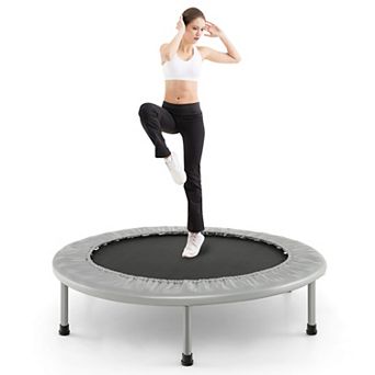 Gymax Mini Folding 36'' Trampoline Portable Recreational Fitness Rebounder