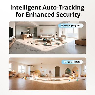 1080P Smart Indoor Pan-Tilt Camera with Two-Way Audio and Privacy Shutter