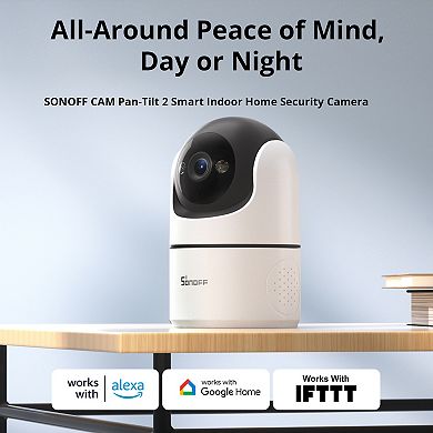 1080P Smart Indoor Pan-Tilt Camera with Two-Way Audio and Privacy Shutter