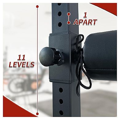 Bulgarian Split Squat Stand, 11-Level Adjustable Single Leg Squats Roller