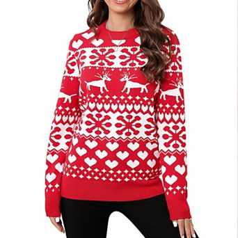 Women's Christmas Snowflake Sweater Vacuum Compressed Pullover Soft Holiday
