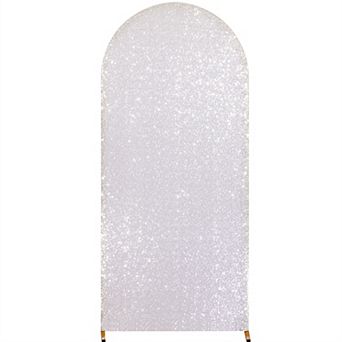 Bling Arch Backdrop Cover, Sequin Wedding Arch Stand Cover With Round Sequins, Zipper Design,6.6FT