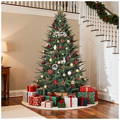6.5FT Christmas PE and PVC Hybrid Automatic Tree Stand for Winter Holiday Décor