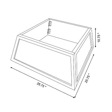 Glitzhome 26" L Wooden Tree Collar, Tree Stand Cover Christmas Tree Skirt Box