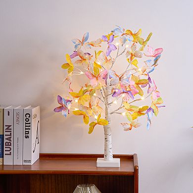 Lighted Birch Table Lamp