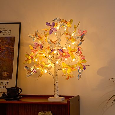 Lighted Birch Table Lamp