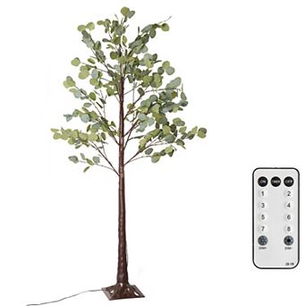 Lighted Eucalyptus Tree Floor Lamp