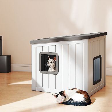 Multi-Pet Weatherproof House: Durable PP, Indoor/Outdoor