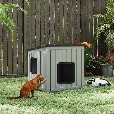 Multi-Pet Weatherproof House: Durable PP, Indoor/Outdoor