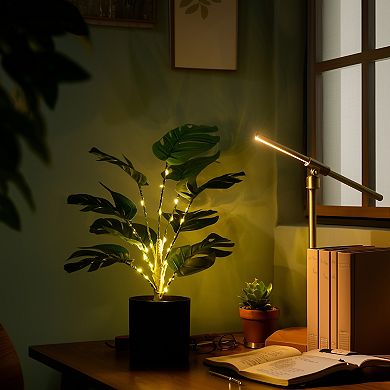Lighted Simulation Monstera Table Lamp