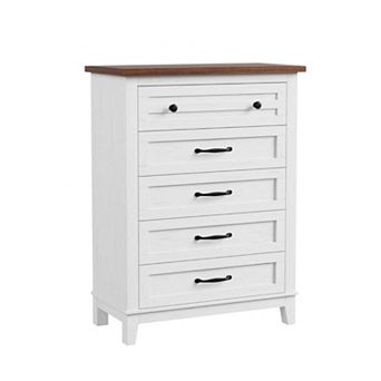 5 Dresser for Bedroom,41.3"H Vertical Drawer Dresser with Storage,Freestanding Closet Chest,Set of 2