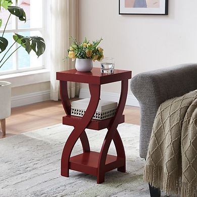 Kings Brand Furniture 3 Tier End Table - Square End Table - Table for Bedroom