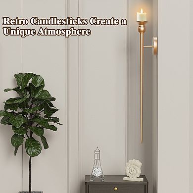 Set of 2 Candle Wall Sconces