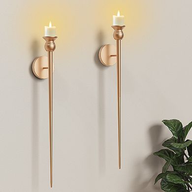 Set of 2 Candle Wall Sconces