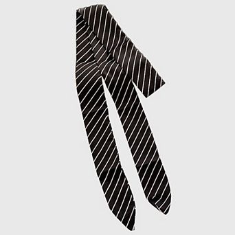 Women's Black & White Striped Tie Belt Y2K Fashion Statement Belt