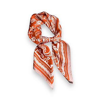 Women's Satin Scarf with Classic Paisley Print 27×27 Inches