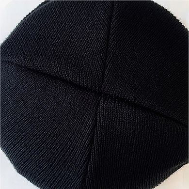 Women's Knitted Beanie with Skull Embroidery Warm Winter Hat for Gothic, Punk & Casual Styles
