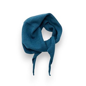 Women's Soft Knit Triangle Scarf Wrap Solid Decorative Shawl 43×12.5 Inches