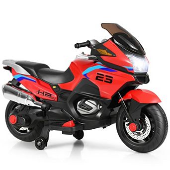 Gymax 12V Electric Kids Ride On Motorcycle w/ Training Wheels