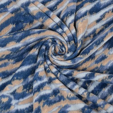 Women's Zebra Pattern Soft Brushed Scarf with Fringe Tassel Ends 70.5×27.5 Inches