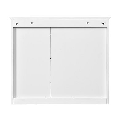 Bathroom Wall Cabinet with Mirrored Door and 3 Storage Shelves, Wall Mounted Storage Cabinet