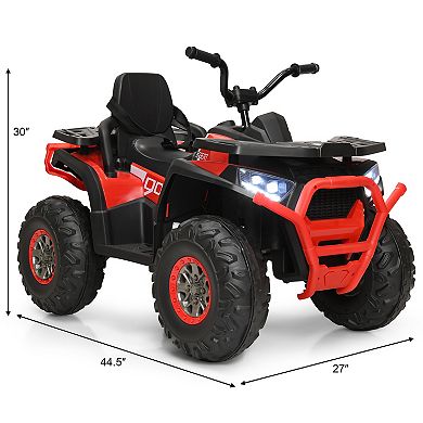 Gymax 12V Electric Kids Ride On Car ATV 4-Wheeler Quad w/ LED Light
