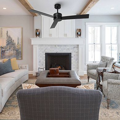 52" Modern 6-Speed DC Ceiling Fan with Remote