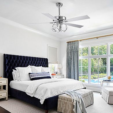 52-inch Modern Intergrated LED Dimmabe Ceiling Fan with Remote Control