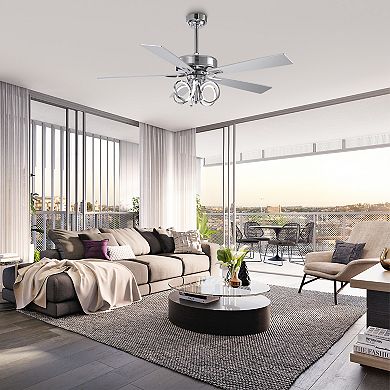 52-inch Modern Intergrated LED Dimmabe Ceiling Fan with Remote Control