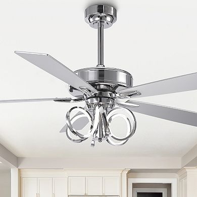 52-inch Modern Intergrated LED Dimmabe Ceiling Fan with Remote Control