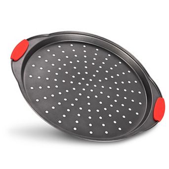 Cheer Collection 13 Inch Nonstick Pizza Tray with Perforated Base for Crisp Crusts and Easy Baking