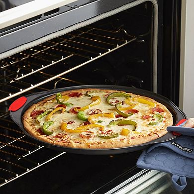 Cheer Collection 13 Inch Nonstick Pizza Tray with Perforated Base for Crisp Crusts and Easy Baking