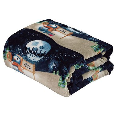 Kate Aurora Christmas Night Santa Ultra Soft & Plush Luxurious Accent Throw Blanket