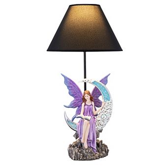 24.5" H Hand Painted Woodland Fairy Moon Reading Table Lamp Bedside Light