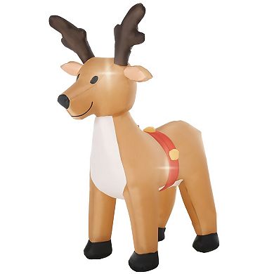 Homcom 6ft Christmas Inflatables Outdoor Decorations Reindeer