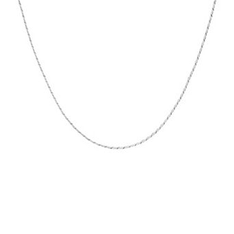 PRIMROSE Cubic Zirconia Accent Herringbone Chain Necklace