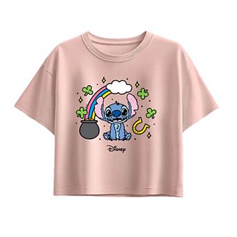 Girls Disney's Lilo & Stitch St. Patrick's Day Stitch Boxy Graphic Tee