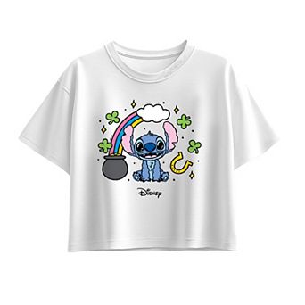Girls Disney's Lilo & Stitch St. Patrick's Day Stitch Boxy Graphic Tee