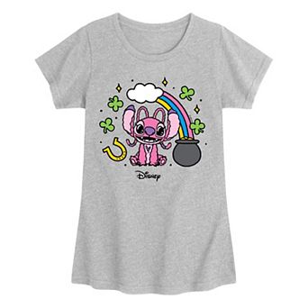 Girls 7-16 Disney's Lilo & Stitch St. Patrick's Day Angel Graphic Tee