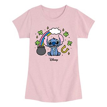 Girls Disney's Lilo & Stitch St. Patrick's Day Stitch Short Sleeve Graphic Tee