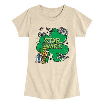Girls 7-16 Star Wars St. Patrick's Day Sketch Graphic Tee