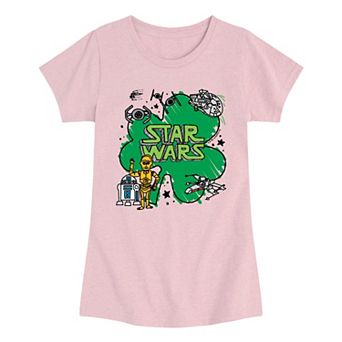 Girls 7-16 Star Wars St. Patrick's Day Sketch Graphic Tee