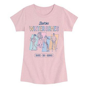 Girls 7-16 Barbie Winter Games Distressed Graphic Tee