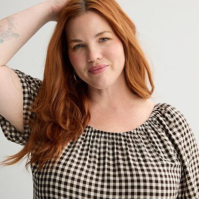 Plus Size Sonoma Goods For Life Scoop Neck Tiered Dress
