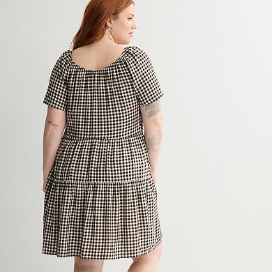 Plus Size Sonoma Goods For Life Scoop Neck Tiered Dress